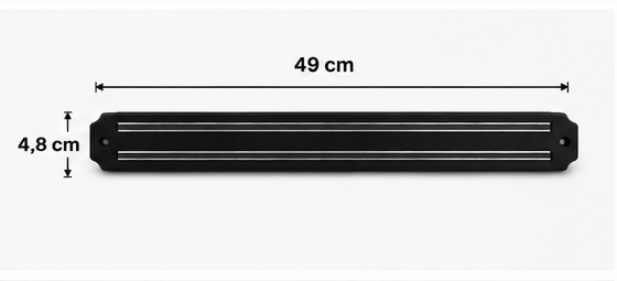 49 cm mıknatıslı bıçak ve alet tutucu - 49 cm uzunluk ve 4,8 cm yükseklik ölçü görseli